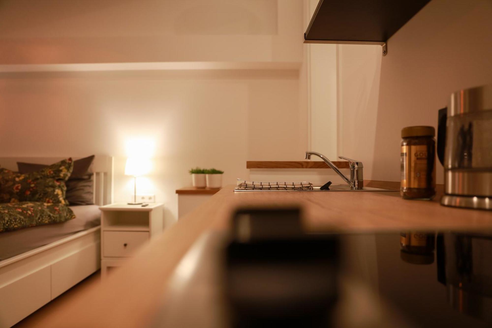 Boutique Hotel Pension Luisengruen Kueche 1Gbs Wlan Netflix Disney Magentatv Chemnitz Luaran gambar