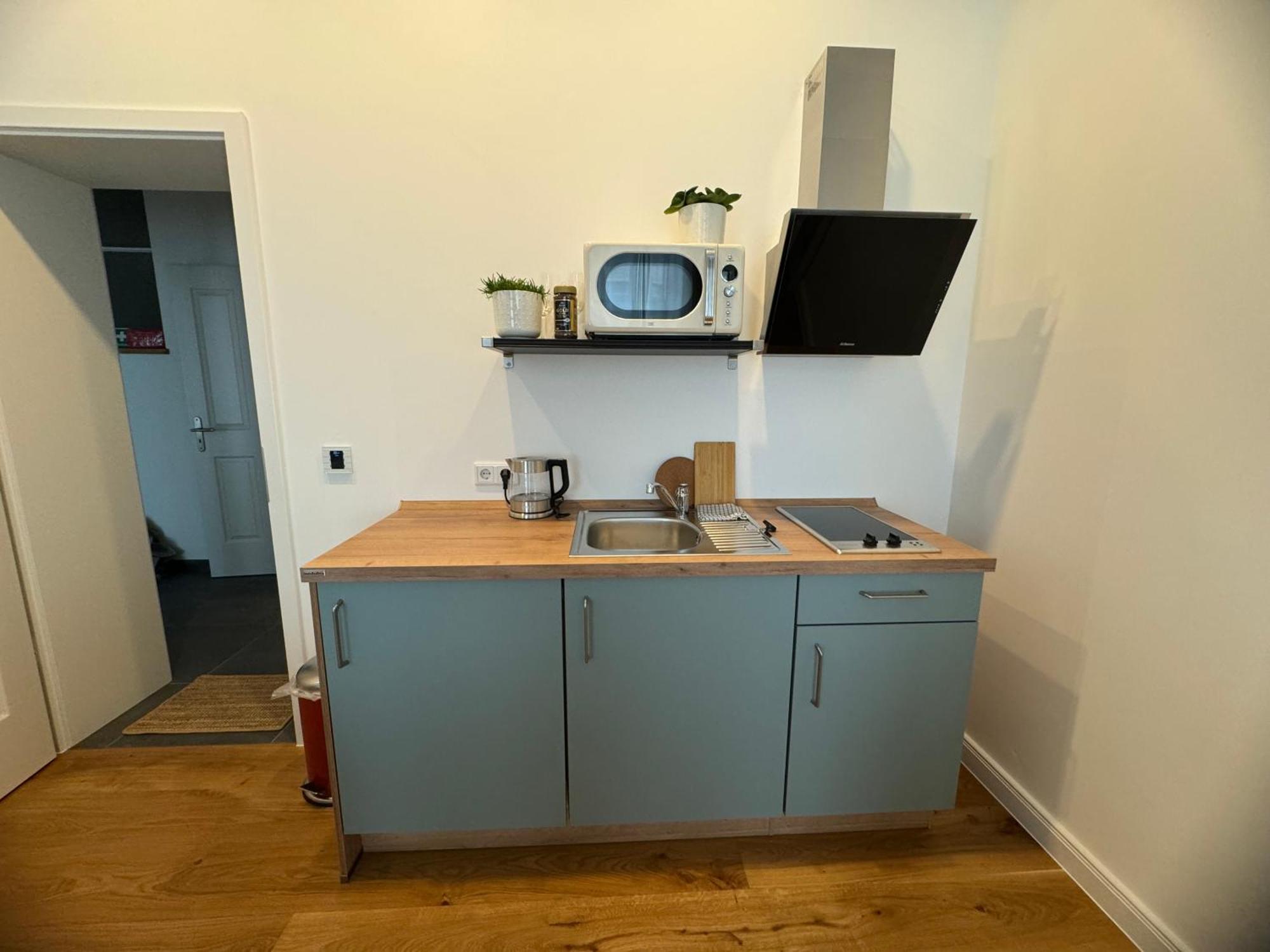 Boutique Hotel Pension Luisengruen Kueche 1Gbs Wlan Netflix Disney Magentatv Chemnitz Luaran gambar